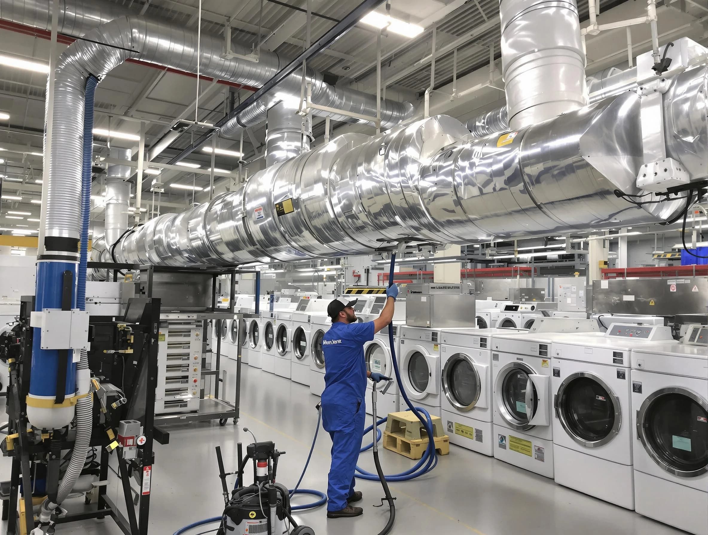 Wilkinsburg Dryer Vent Cleaning team performing heavy-duty industrial dryer vent cleaning in Wilkinsburg