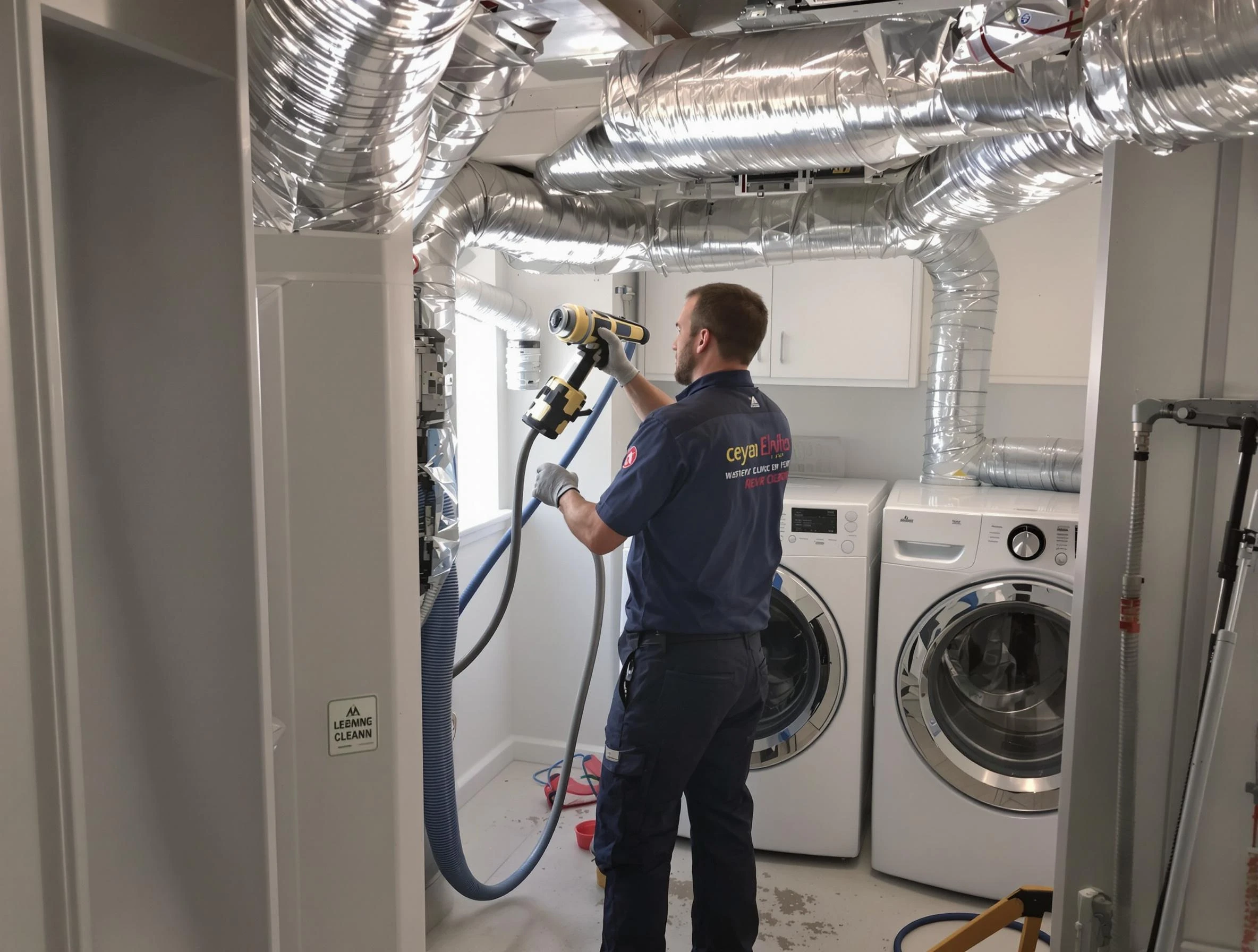 Wilkinsburg Dryer Vent Cleaning specialist using advanced equipment for thorough duct cleaning in Wilkinsburg